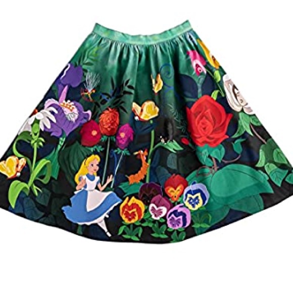 BNWT DISNEY LOUNGEFLY ALICE IN WONDERLAND SKIRT SIZE XS - Picture 2 of 4